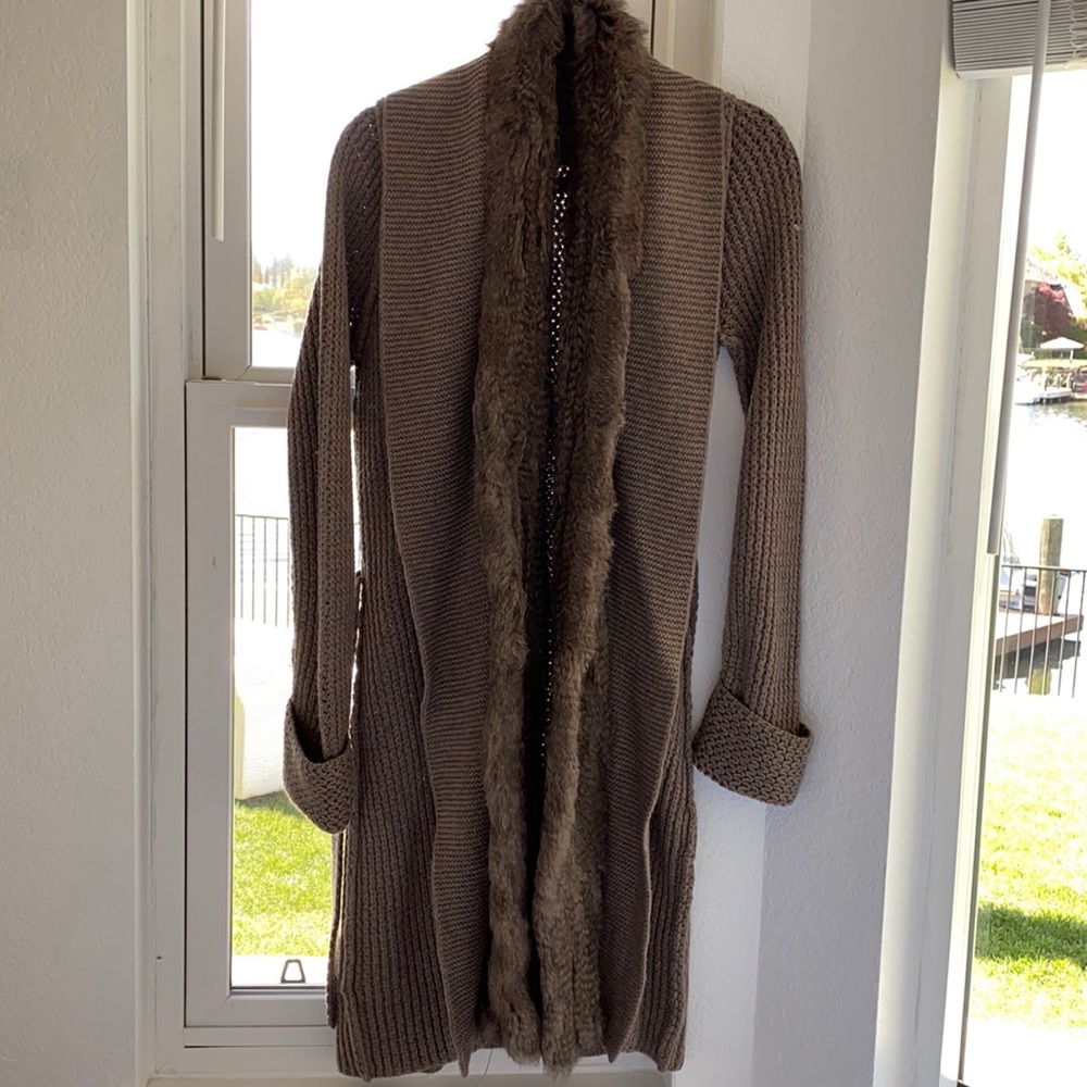 Armani Collezion Rabbit Fur Cardigan Sweater - Picture 5 of 10